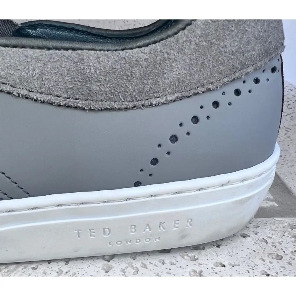 Ted Baker Men’s Bitula Sneaker Grey Suede Slip On Shoe Size EU 41 1/2 US 8.5